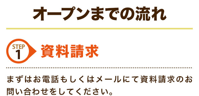 オープンまでの流れ